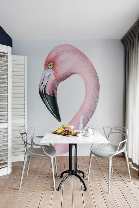 flamingo tekening tafel